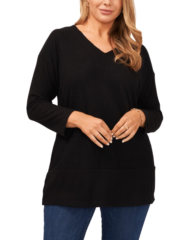 Plus size black tunic sweater new arrivals